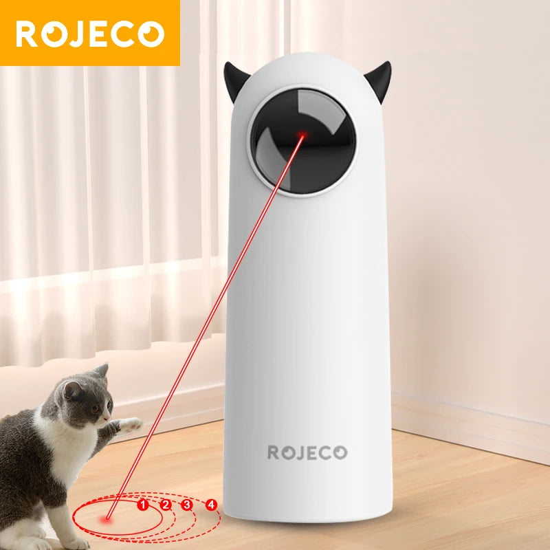 ROJECO Automatic Cat Toy Pet LED Laser Indoor Cat Toy Accessories Handheld Electronic Cat Toy